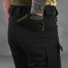 Мужские стрейчевые штаны 7.62 tactical рип-стоп черные размер M - изображение 6