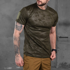 Потовідвідна чоловіча футболка Coolmax з липучкою для шеврону мультикам олива розмір 2XL - зображення 3