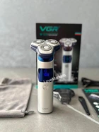 Мужская аккумуляторная электробритва VGR V-328 для влажного и сухого бритья с тремя плавающими головками IPX7