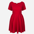 Sukienka trapezowa damska Plus Size Karko U337 50-52 Czerwona (5903676038108) - obraz 5