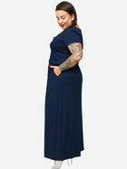 Плаття-туніка макcі жіноча Karko SA300 46-48 Темно-синє (5903676036708) - зображення 3