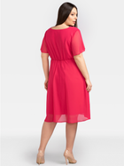 Sukienka trapezowa damska Plus Size Karko SA399 54 Różowa (5903676032397) - obraz 2