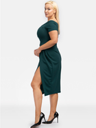 Плаття міді жіноче Karko SA718 50-52 Темно-зелене (5903676031482) - зображення 3