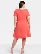 Sukienka trapezowa damska Plus Size Karko SC253 50 Koralowa (5903676222736) - obraz 2