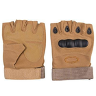 Тактичні рукавички короткі, розмір Pro M, бежевий. - изображение 3