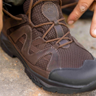 Тактичні кросівки літні Stimul Штурм коричневі шкіряні сітка 44 - зображення 10