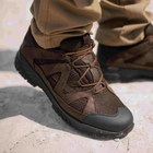 Тактичні кросівки літні Stimul Штурм коричневі шкіряні сітка 43 - зображення 9