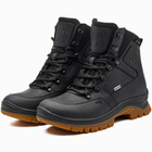 Берцы демисезонные тактические ботинки PAV 505 Harlan черные кожаные с мембраной Winterfrost 43 - изображение 1