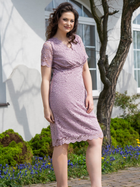 Плаття-футляр міді жіноче Karko SC305 50 Фіолетове (5903676233572) - зображення 3