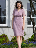 Плаття-футляр міді жіноче Karko SC305 52 Фіолетове (5903676233589) - зображення 4
