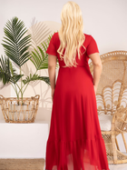 Плаття на запах вечірнє довге жіноче Karko SC336 54/56 Червоне (5903676231608) - зображення 2