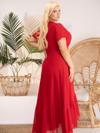 Sukienka kopertowa damska Karko SC336 54/56 Czerwona (5903676231608) - obraz 3