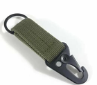 Пряжка карабин с кольцом для ключей фонариков рюкзаков ремней аксессуаров Хаки - изображение 1