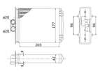 Радіатор печі STARLINE OL6217 Opel Vectra 90512200, 90512201, 6552743