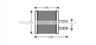 Радиатор печки AVA COOLING CTA6042 Chevrolet Aveo 96887038, 96650492, 96539642