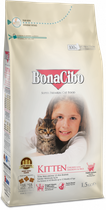 Сухий корм для кошенят BonaCibo Kitten з м'ясом курки, анчоусами та рисом