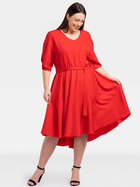 Сукня міді літня жіноча Karko SB167 50/52 Червона (5903676069843) - зображення 4