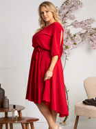 Сукня міді літня жіноча Karko SB167 50/52 Червона (5903676069843) - зображення 6