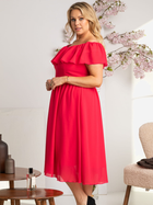 Сукня вечірня міді літня жіноча Karko SB245 48 Рожева (5903676082972) - зображення 6