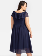 Сукня вечірня міді літня жіноча Karko SB246 42 Темно-синя (5903676082743) - зображення 2