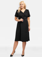 Sukienka trapezowa damska midi Karko SB776 50 Czarna (5903676140979)
