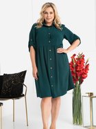 Сукня-сорочка міді літня жіноча Karko SB527 46/48 Зелена (5903676113997) - зображення 4