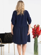 Сукня-сорочка міді літня жіноча Karko SB528 46/48 Темно-синя (5903676114048) - зображення 5