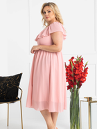 Сукня вечірня міді літня жіноча Karko SB530 44 Рожева (5903676116301) - зображення 3
