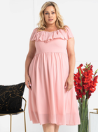 Сукня вечірня міді літня жіноча Karko SB530 54 Рожева (5903676116356) - зображення 1