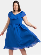 Sukienka trapezowa damska wieczorowa Karko SB532 50 Niebieska (5903676116035) - obraz 1