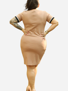 Плаття-футболка міді літнє жіноче Karko SB831 42-44 Бежеве (5903676156758) - зображення 4