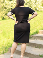 Плаття-футболка міді літнє жіноче Karko SB836 46-48 Чорне (5903676156819) - зображення 8