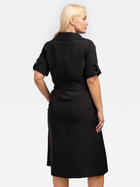 Сукня-сорочка міді літня жіноча Karko SB636 42/44 Чорна (5903676126119) - зображення 2