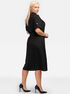 Сукня-сорочка міді літня жіноча Karko SB636 42/44 Чорна (5903676126119) - зображення 3