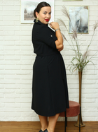 Сукня-сорочка міді літня жіноча Karko SB636 50/52 Чорна (5903676126133) - зображення 6