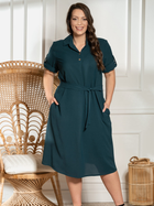 Сукня-сорочка міді літня жіноча Karko SB639 38/40 Зелена (5903676126058) - зображення 4