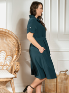 Сукня-сорочка міді літня жіноча Karko SB639 38/40 Зелена (5903676126058) - зображення 6