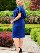 Плаття на запах міді літнє жіноче Karko SB915 50-52 Синє (5903676160489) - зображення 8
