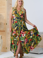Плаття на запах довге літнє жіноче Karko SC061 38-40 Різнокольорове (5903676179115) - зображення 1