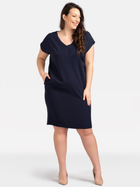 Плаття-футболка міді літнє жіноче Karko SC085 42-44 Темно-синє (5903676190127) - зображення 1