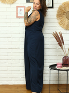 Плаття на запах довге літнє жіноче Karko SC108 38 Темно-синє (5903676192527) - зображення 7