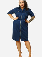 Плаття-сорочка міді літнє жіноче Karko SC109 54-56 Темно-синє (5903676192510) - зображення 3