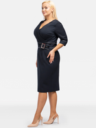 Sukienka ołówkowa damska Plus Size Karko SC123 50 Granatowa (5903676197751) - obraz 3