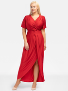 Плаття на запах довге літнє жіноче Karko SA624 46-48 Червоне (5903676039693) - зображення 1