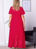 Sukienka trapezowa damska Plus Size Karko SA633 52 Różowa (5903676046592) - obraz 8