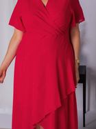 Плаття на запах довге літнє жіноче Karko SA633 52 Рожеве (5903676046592) - зображення 9