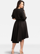 Sukienka trapezowa damska Plus Size Karko SB815 54-56 Czarna (5903676146780) - obraz 2