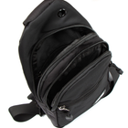 Тканинна чоловіча сумка Lanpad чорна сумка через плече (277905) - зображення 5