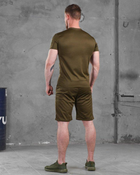 Мужской летний комплект шорты+футболка S олива (87403) - изображение 5