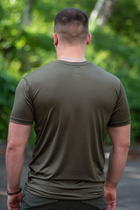 Чоловічі футболки Jersey потовідвідна еластична Хакі 44 - изображение 4